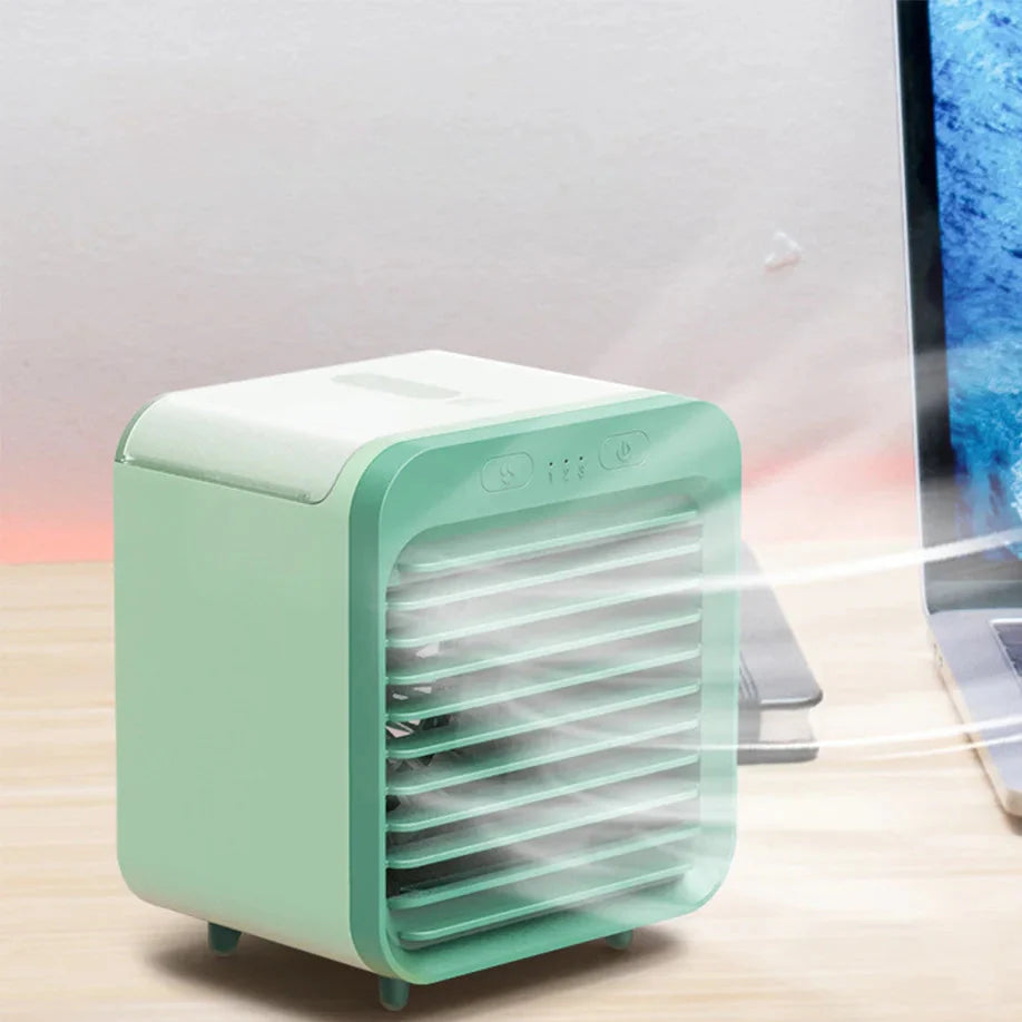 AeroChill | Mini draagbare luchtkoeler & luchtbevochtiger - Compacte persoonlijke bureau- en reiskoeler