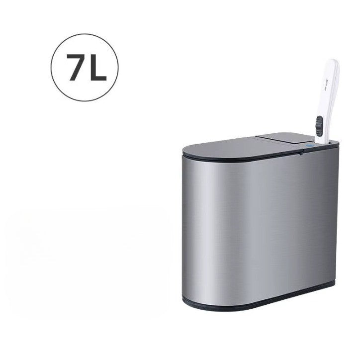 ToiLift | Automatische lift-afvalbak met geïntegreerde borstel – Handsfree afvalbak voor de badkamer