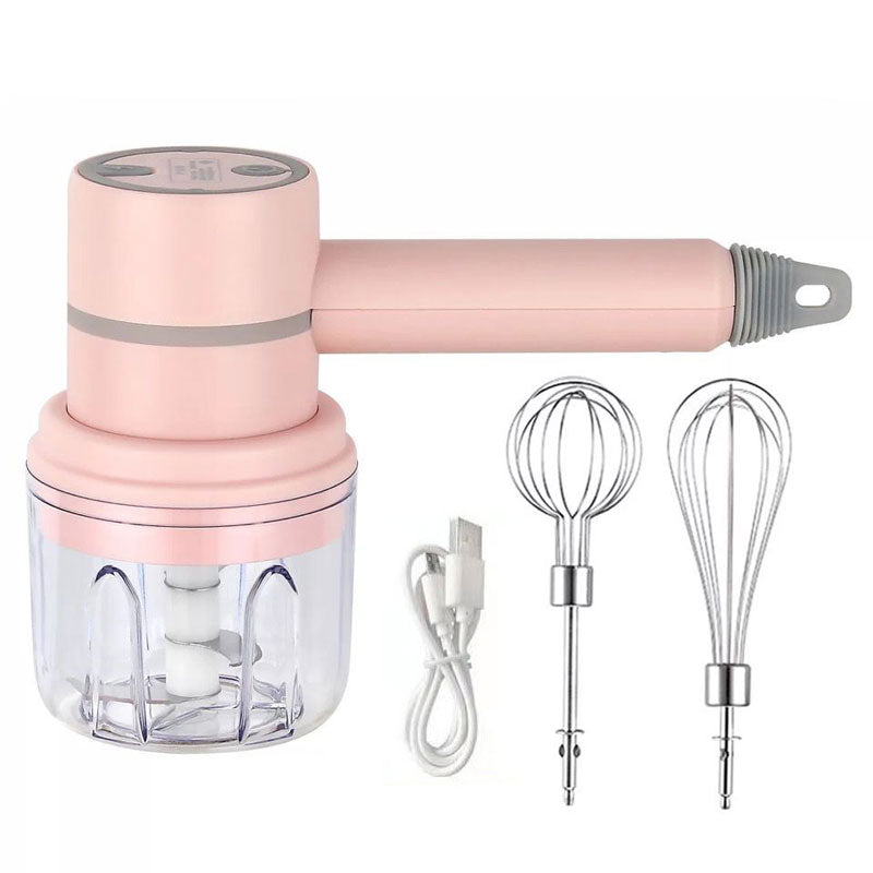 MixWhisk | Snoerloze 2-in-1 elektrische handmixer en voedselmolen