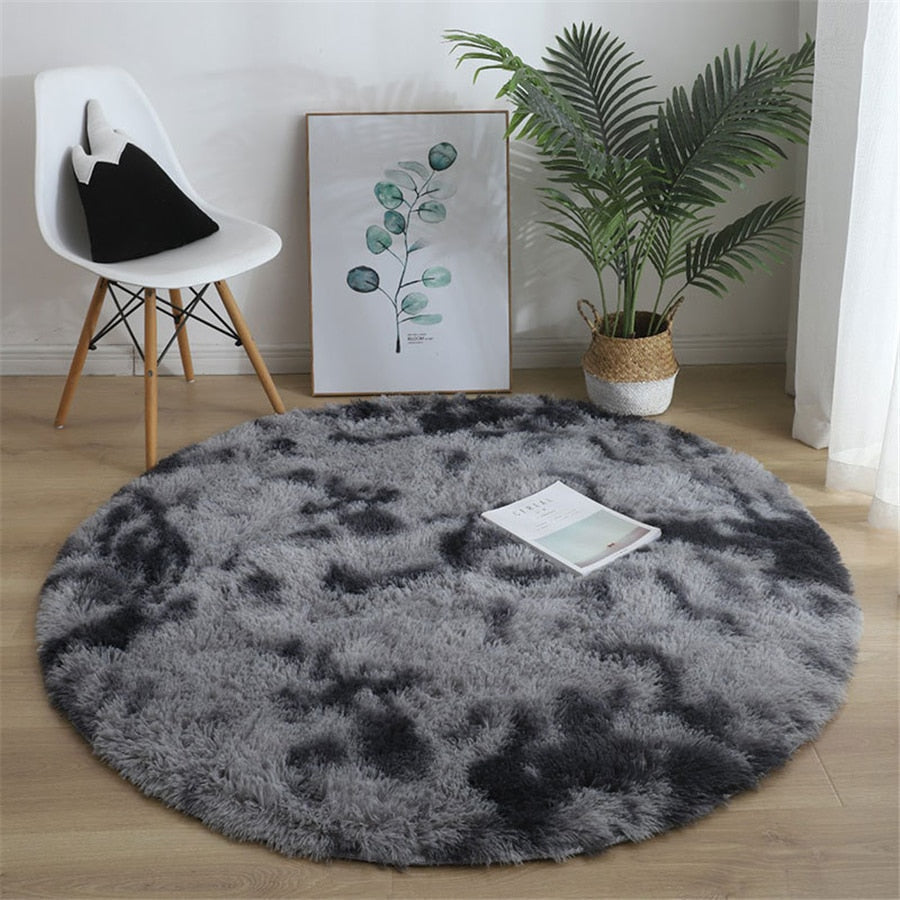 RoundHaven | Zacht, donzig rond tapijt – gezellig pluche vloerkleed