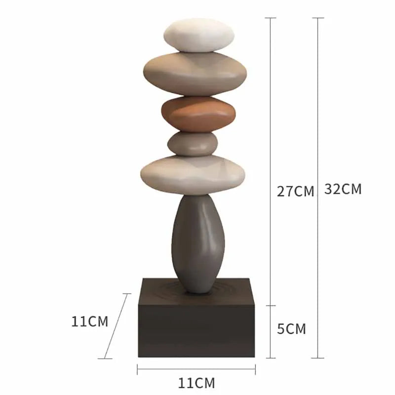 StillStones | Zen Steen Stapel Sculptuur - Rustgevend Balancerend Rotsdecor