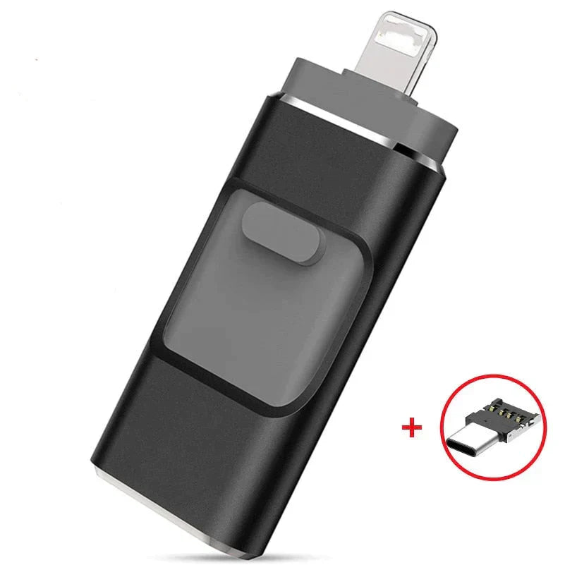 SmartPort | 4-in-1 USB-stick met OTG, opslag voor telefoon en pc, uitbreidbaar geheugen voor Android en iPhone