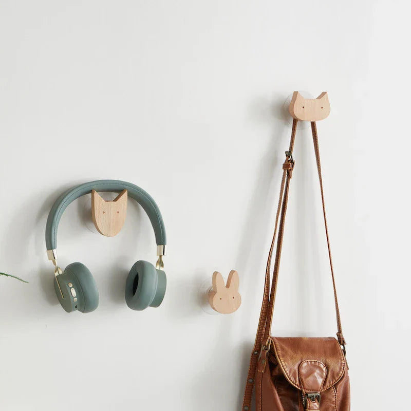 TundraHook | Wandhaak Scandinavische Houten Dieren - Kapstokhaak & Hoedhaak in Rustieke Stijl