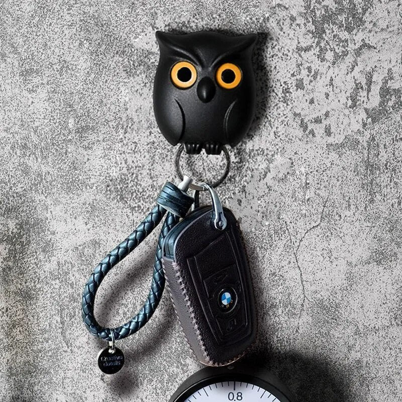 KeyHoot | Magnetische Nachtuil Muursleutelhanger - Schattig Uil Sleutelrekje, Grillig Huisdecor