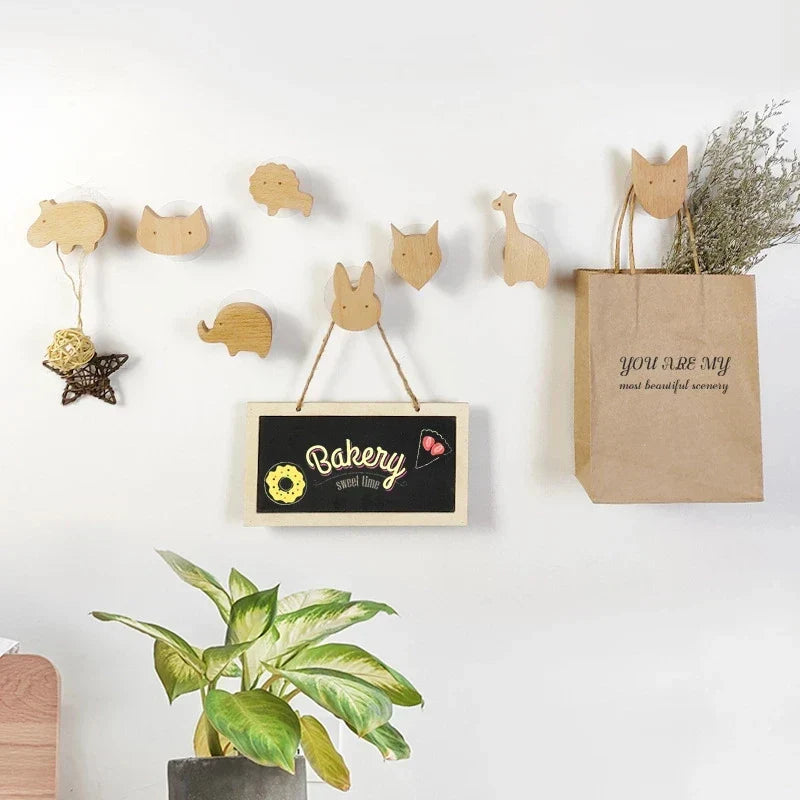 TundraHook | Wandhaak Scandinavische Houten Dieren - Kapstokhaak & Hoedhaak in Rustieke Stijl