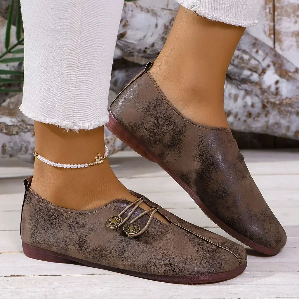 Evania | Dames Suède Instappers – Chique Comfortabele Platte Schoenen voor Casual Draagmomenten