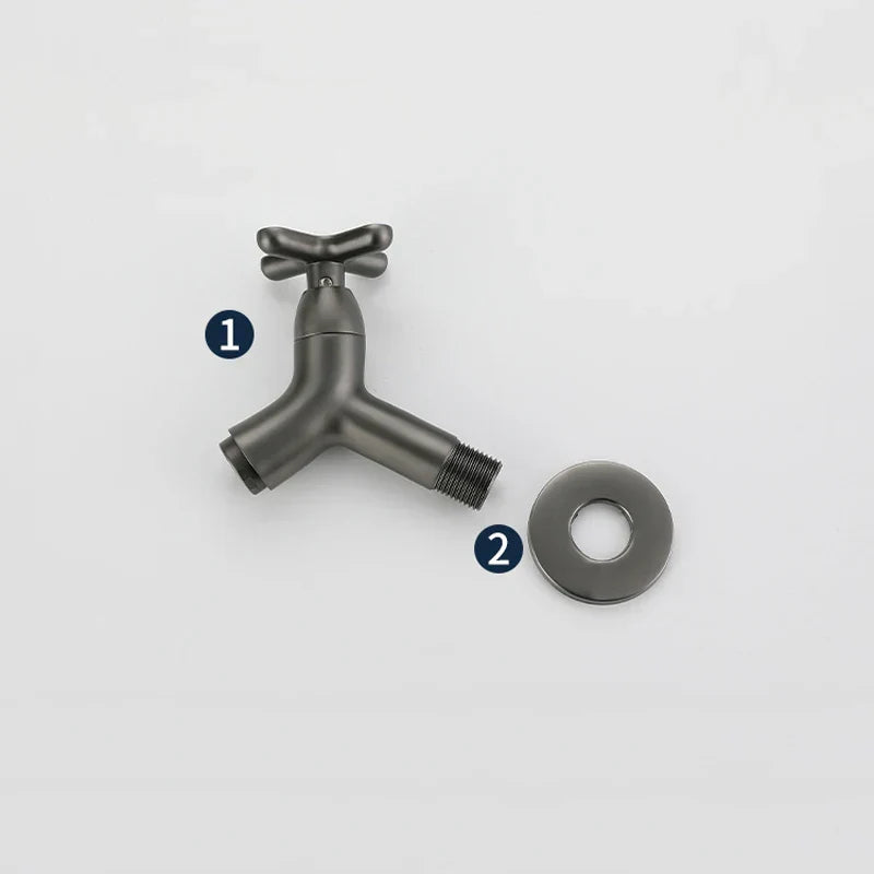 EvoSpout | Messing wandkraan - Klassieke koudwaterkraan voor badkamer en keuken