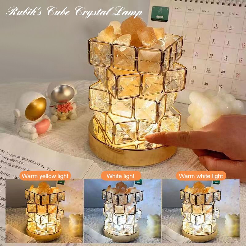 RadiantCube | Kristallen sfeerlicht - LED sfeervolle geometrische kubus, kleur veranderende lamp