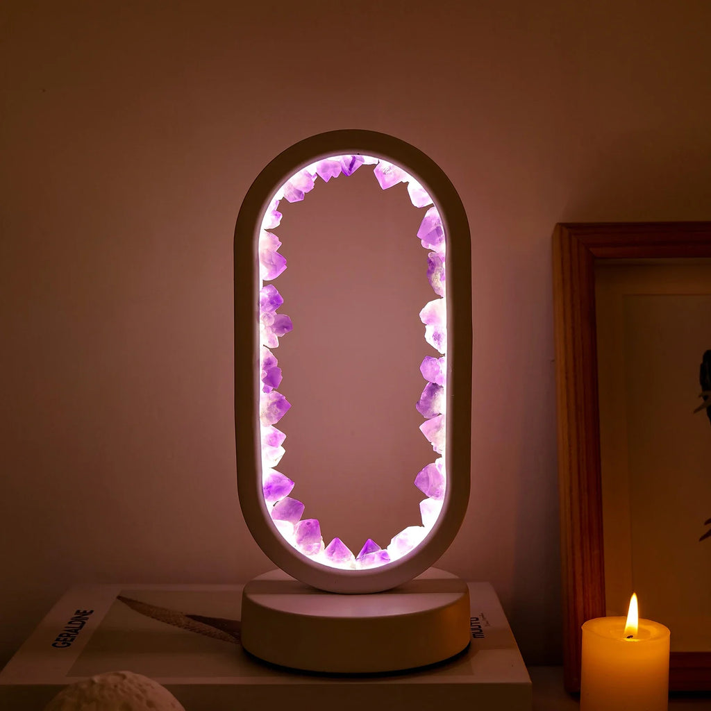 AuraStone | Natuurlijke kalmerende amethist kalmte lamp