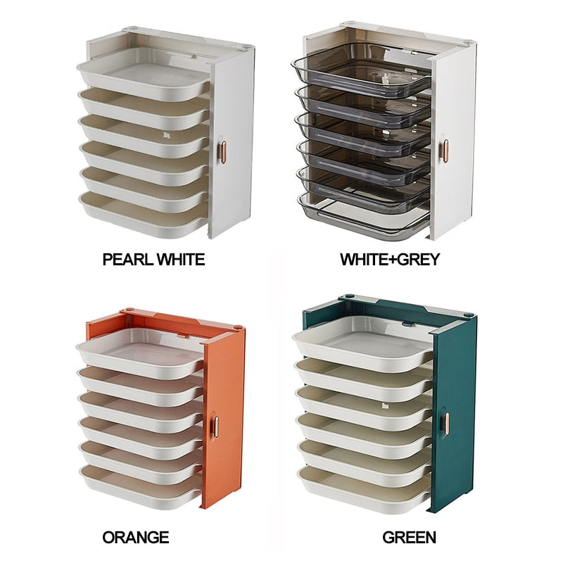 DishVault | 6-laags stapelbaar bordenrek – Compacte keukenorganizer voor serviesgoed