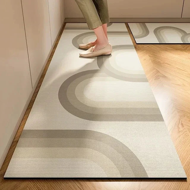 GripLuxe | Esthetische antislipkeukenmat - Absorberende, hoogwaardige vloermat in Japanse stijl