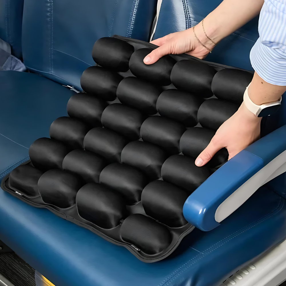 CloudSeat | Opblaasbaar zitkussen – Draagbaar lendensteunkussen voor comfort