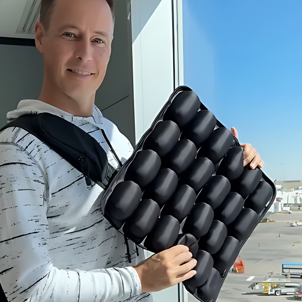 CloudSeat | Opblaasbaar zitkussen – Draagbaar lendensteunkussen voor comfort