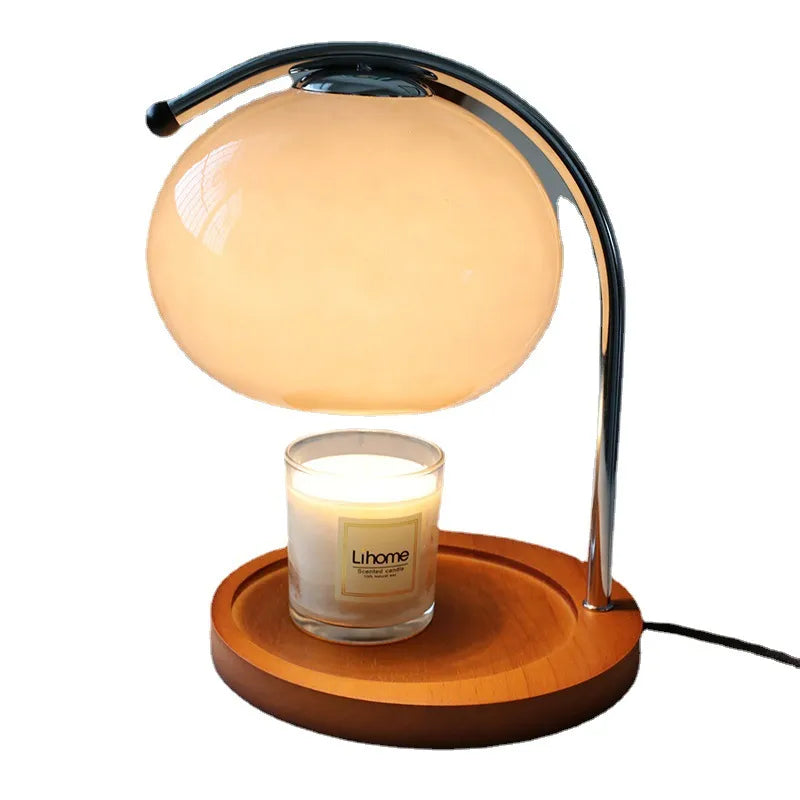 ScentGlow | Luxe sfeervolle glazen kaarsverwarmer lamp