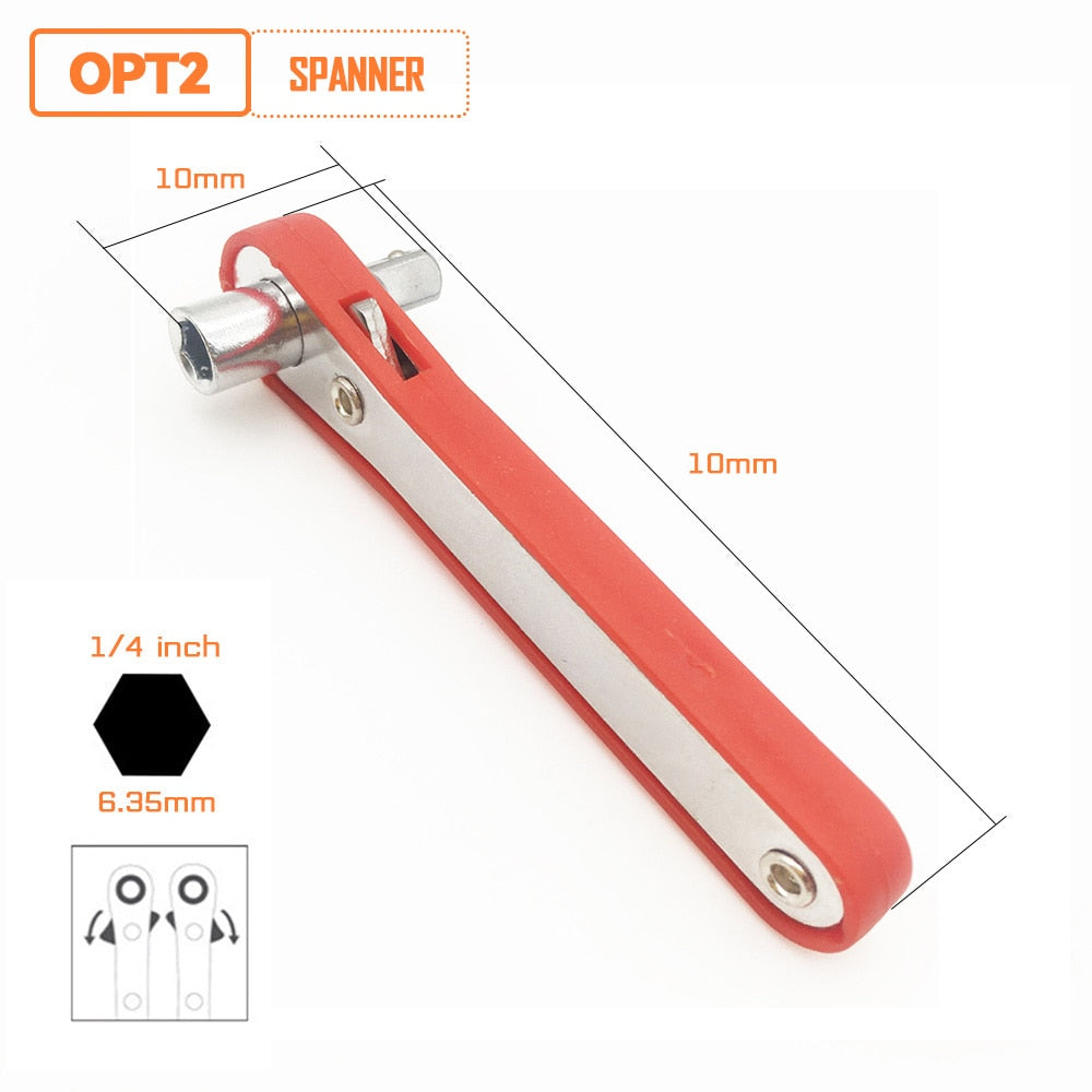 HexMate | Mini-hex-ratelsleutel – snel verstelbaar handgereedschap voor schroeven, bouten en krappe ruimtes