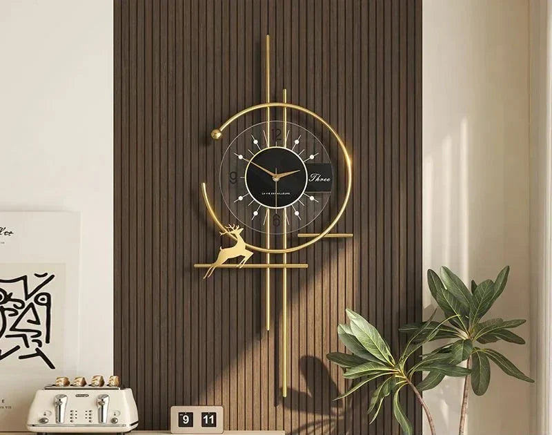 GlimmerClock | Artistiek elegante klok met gouden touch