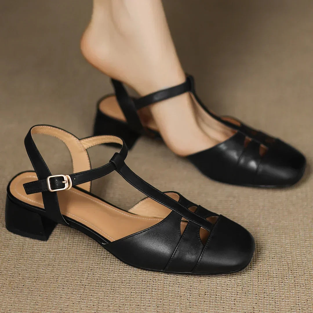 Kyselle | Dames Leren Ballerina’s – Gevlochten Design, Instap Flats, Comfortabel & Stijlvol