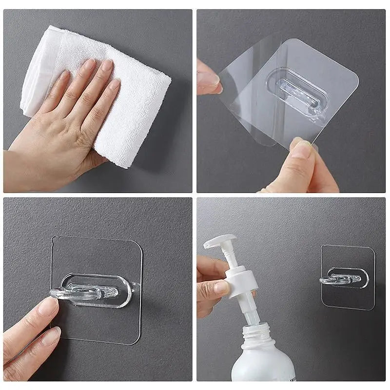 StayHook | Premium zelfklevende wandhaken – Transparante, stevige hangers