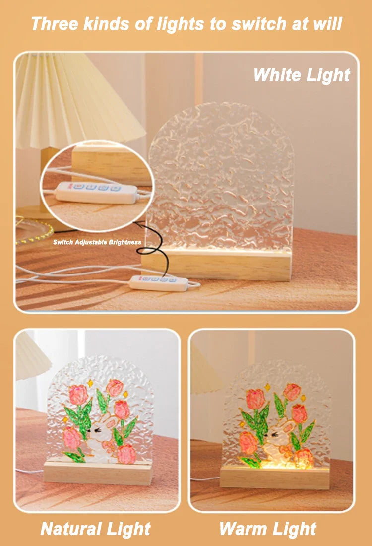 PaintLume | DIY acrylglas Schilderen Nacht Licht Set - Creatieve Kunst Ambacht met LED-licht