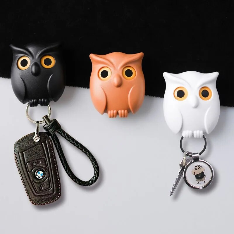 KeyHoot | Magnetische Nachtuil Muursleutelhanger - Schattig Uil Sleutelrekje, Grillig Huisdecor