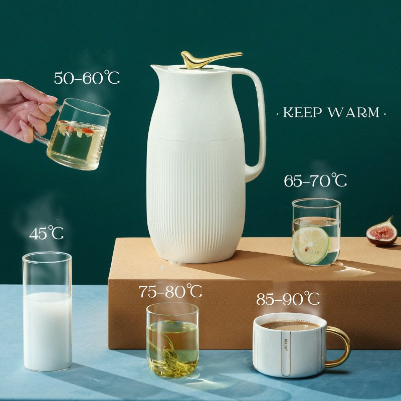 ThermoMax | Grote Minimalistische Geïsoleerde Thermosfles - Roestvrij Staal, Warmtebehoudende Fles