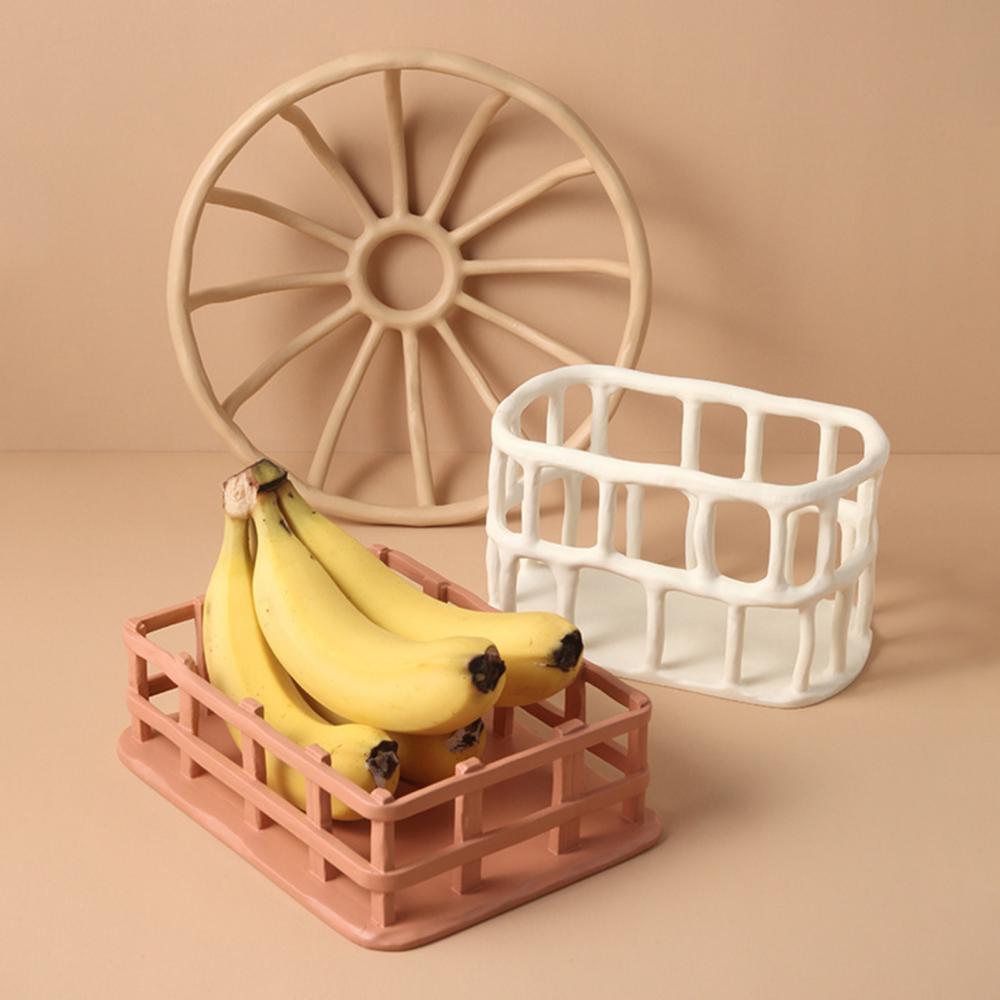 SculptTray | Nordic Resin Holle Fruitschaal - Decoratieve Keuken Aanrecht Schaal