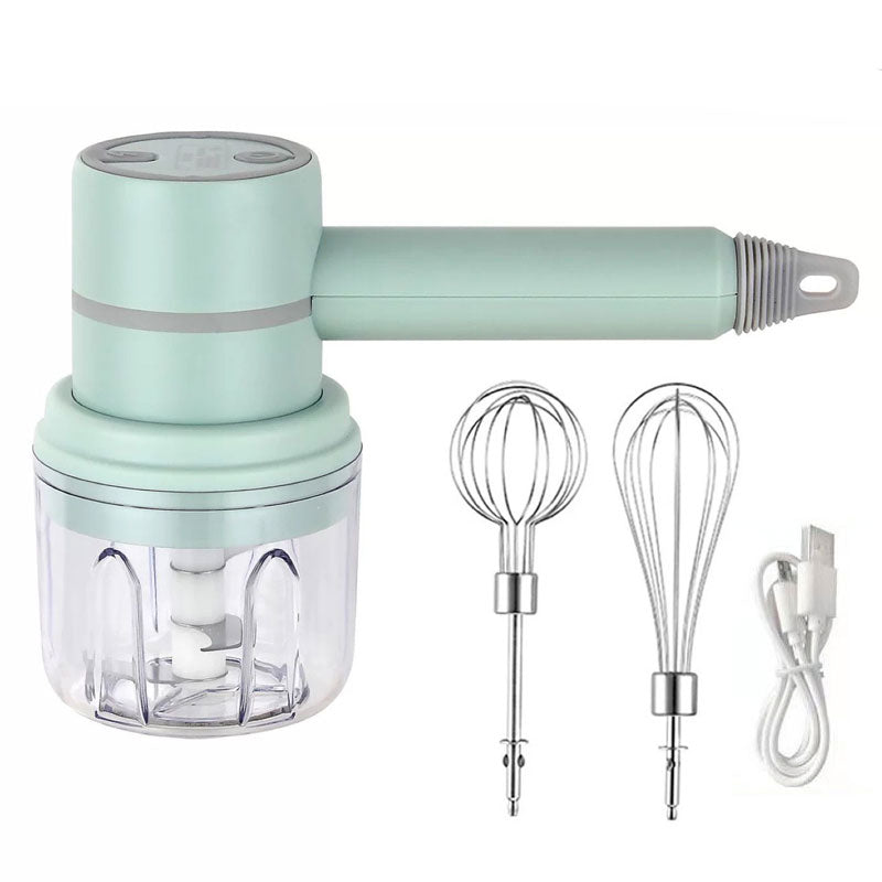 MixWhisk | Snoerloze 2-in-1 elektrische handmixer en voedselmolen
