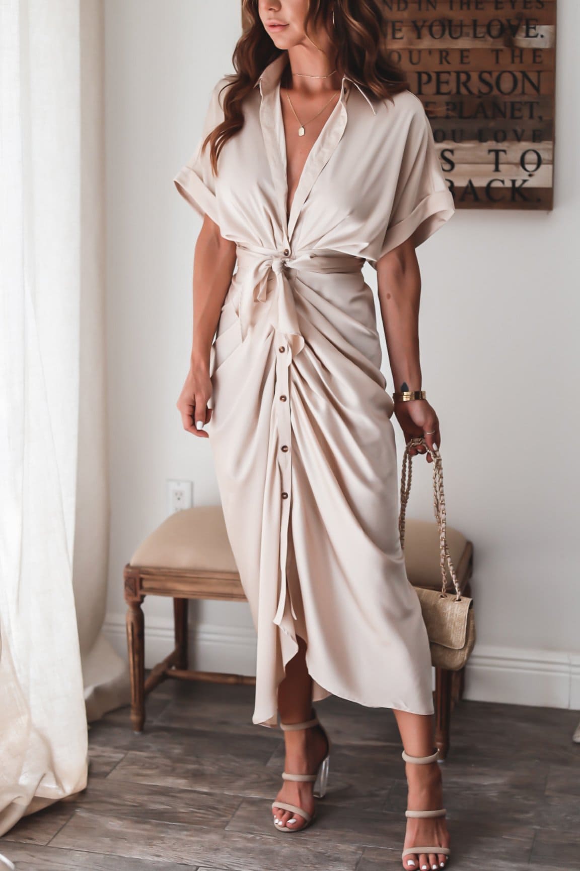 Haliara |Dames Luxe Maxi Wikkeljurk – Elegante Zwierige Wikkeljurk