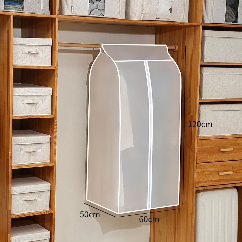 ClosetCocoon | Stofdichte kledinghoes - Ademende garderobe-organiser, Transparant & Opvouwbaar