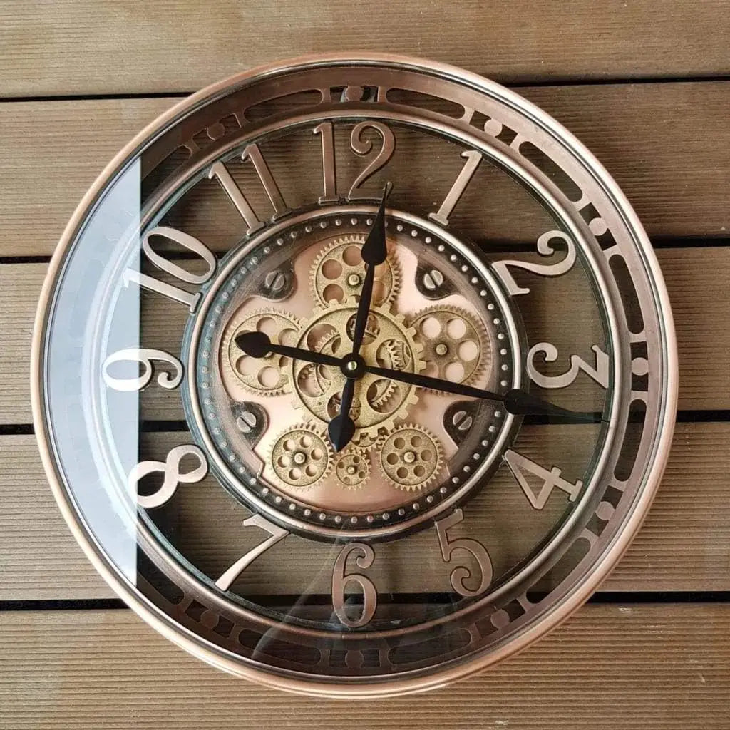 RegalTick | Vintage koperen wandklok - Elegant antiek ontwerp