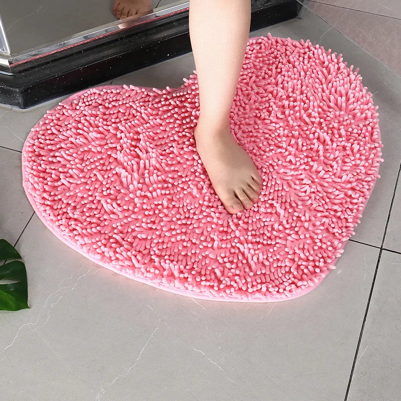 AbsorbHeart | Hartvormige absorberende badmat van microvezel, antislip