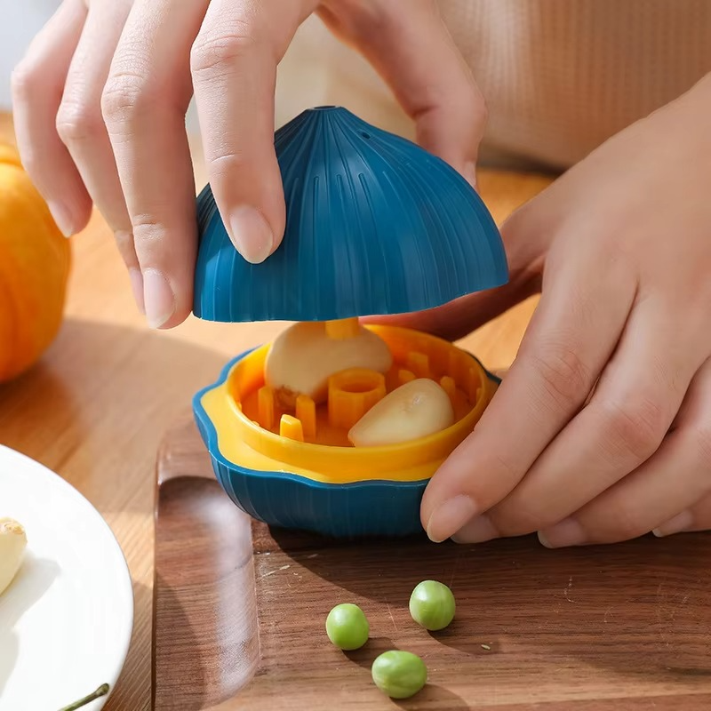 CloveCrush | Easy-Twist Knoflookpers - Voedsel-kwaliteit Plastic Knoflook Kruidnagel Vormige Breker & Snijder