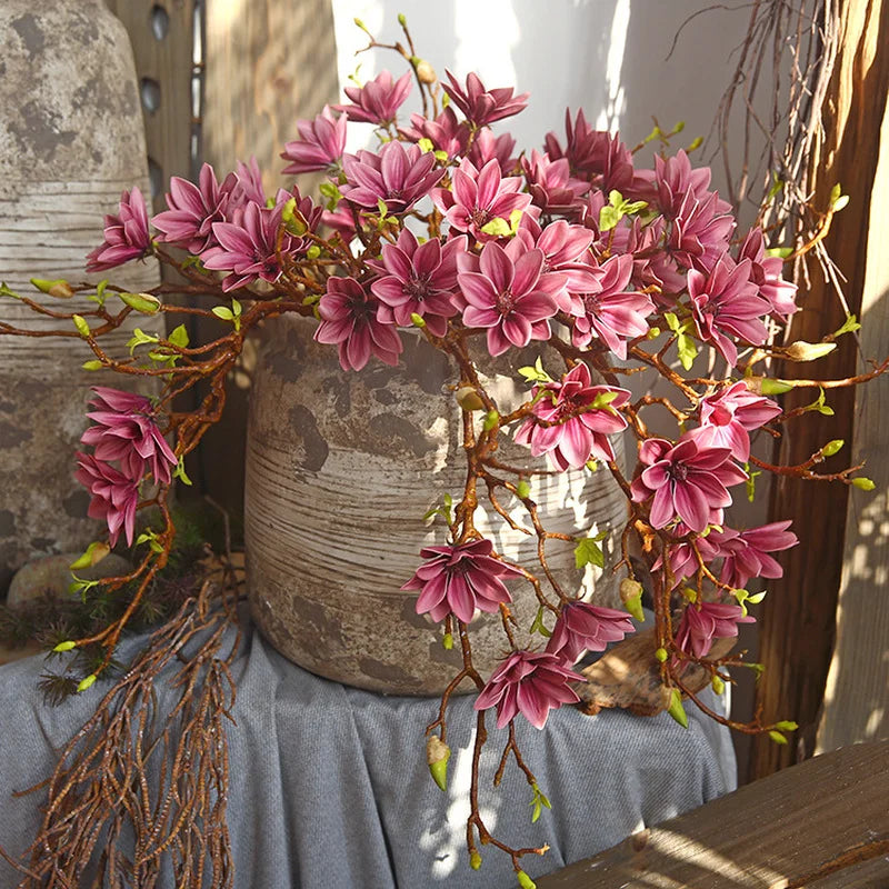 FloraLuxe | Kunstmatige Magnolia bloemen - Realistische Faux bloemdecoratie