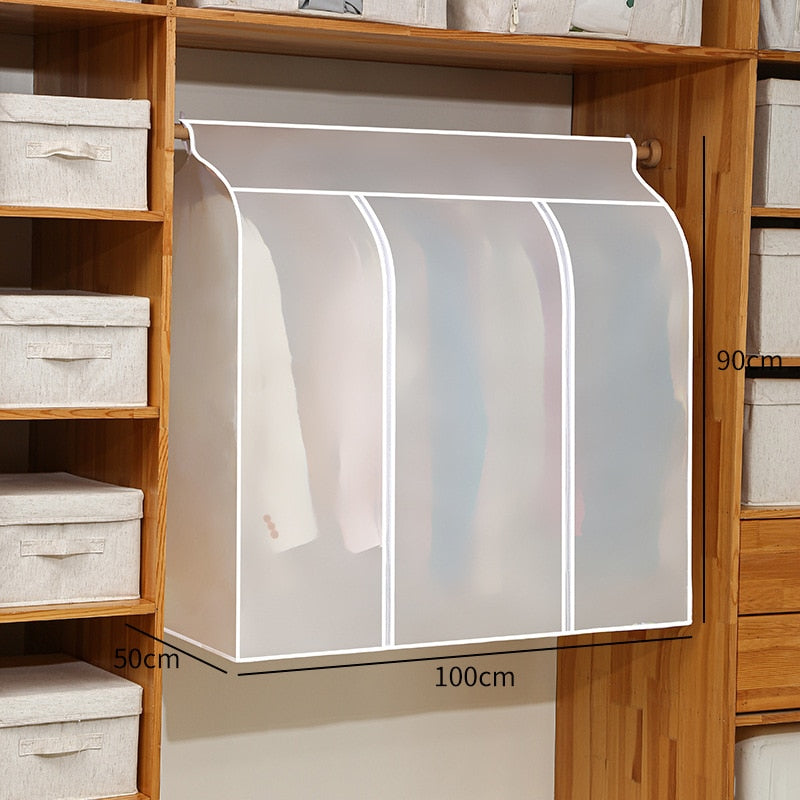 ClosetCocoon | Stofdichte kledinghoes - Ademende garderobe-organiser, Transparant & Opvouwbaar