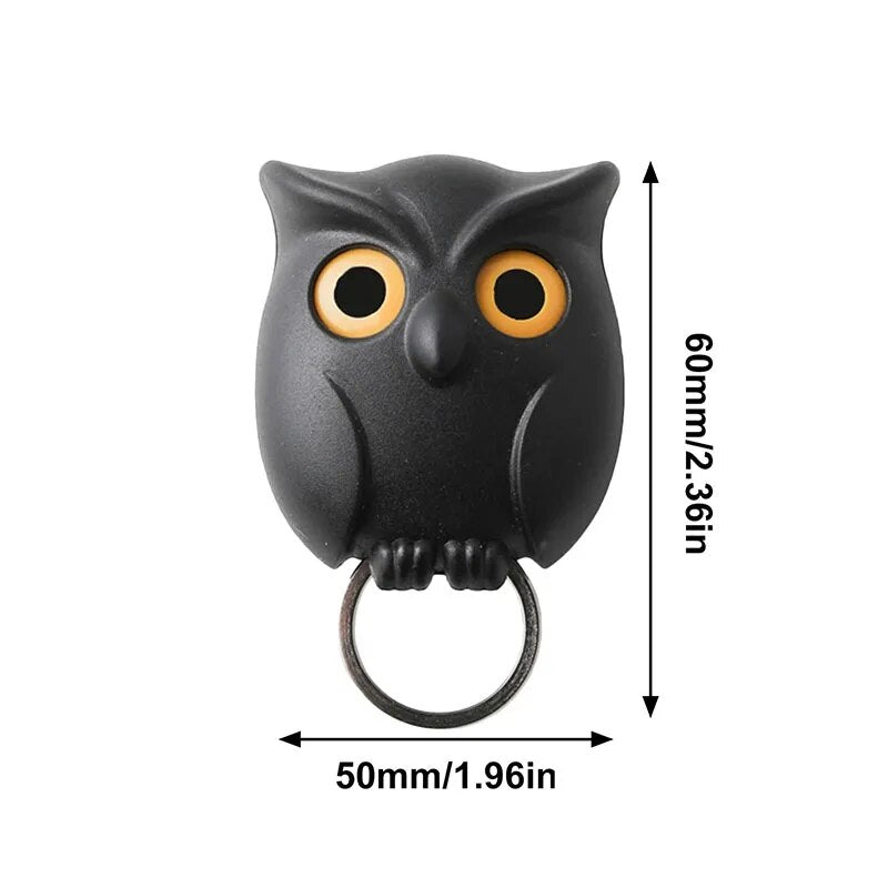 KeyHoot | Magnetische Nachtuil Muursleutelhanger - Schattig Uil Sleutelrekje, Grillig Huisdecor