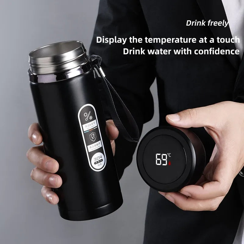 SipSmart | Roestvrijstalen thermosfles - vacuüm geïsoleerde waterfles met LED temperatuurweergave