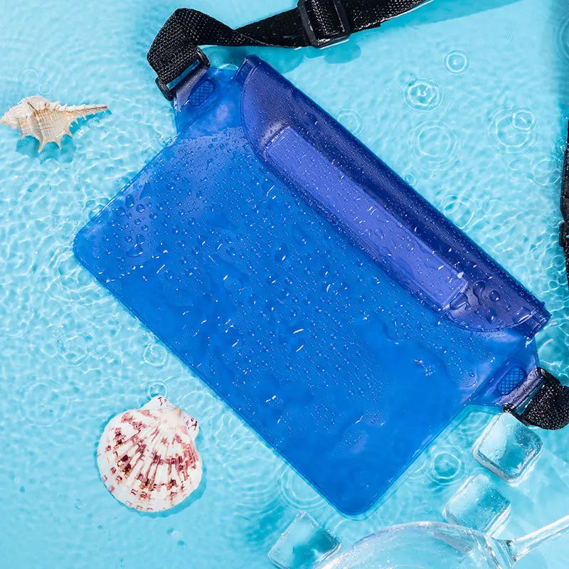 SplashSafe | Waterdicht heuptasje - Drievoudig afsluitbaar, transparant droogtasje voor smartphone