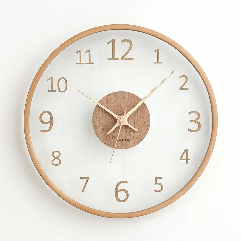 LucentDial | Transparante Glazen Wandklok - Stille Quartz Beweging, Modern Minimalistisch Woondecor