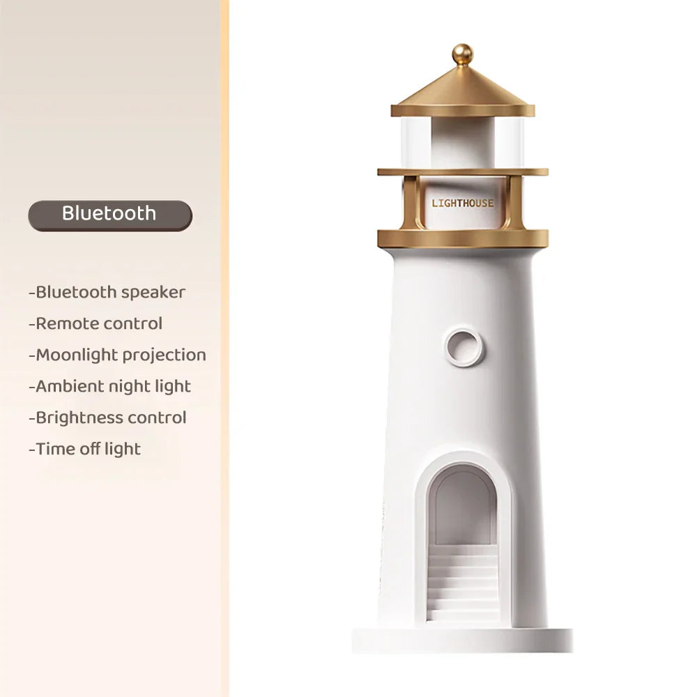 LightTide | Lighthouse Ambient Light met Bluetooth, Muziek, Dimbaar & Projectie Eigenschappen