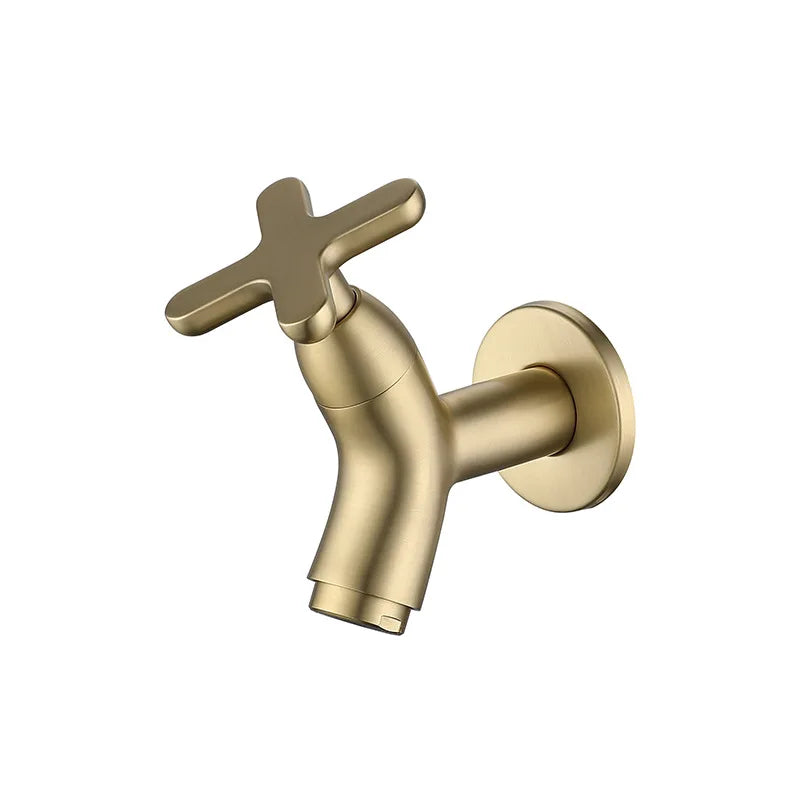 EvoSpout | Messing wandkraan - Klassieke koudwaterkraan voor badkamer en keuken