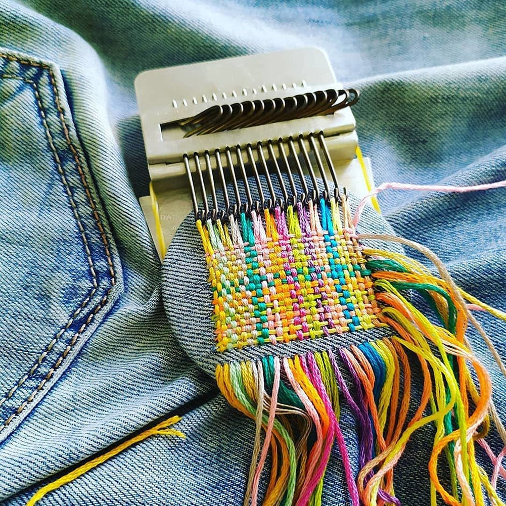 Stitcher | Mini-breimachine – Compact, doe-het-zelf gereedschap voor het repareren en weven van stoffen