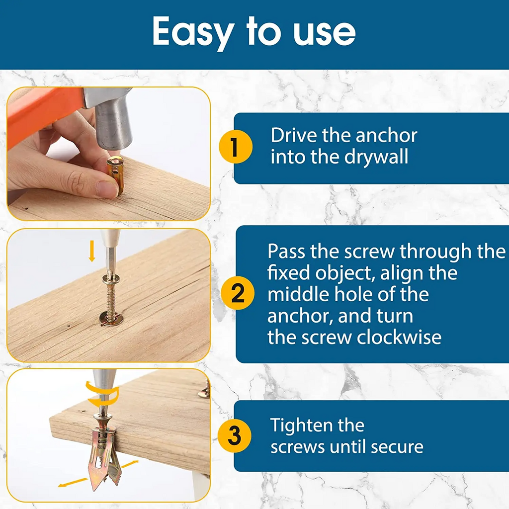 DrillFreeFix | Instant No-Drill wandbevestigingsschroeven en -ankers – Heavy-duty bevestigingsmiddelen voor thuis