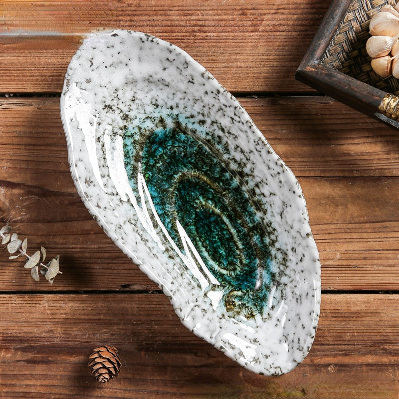 Crestelle | Elegante schelpvormige keramische schaal – decoratief serviesgoed voor thuis, unieke serveerschaa