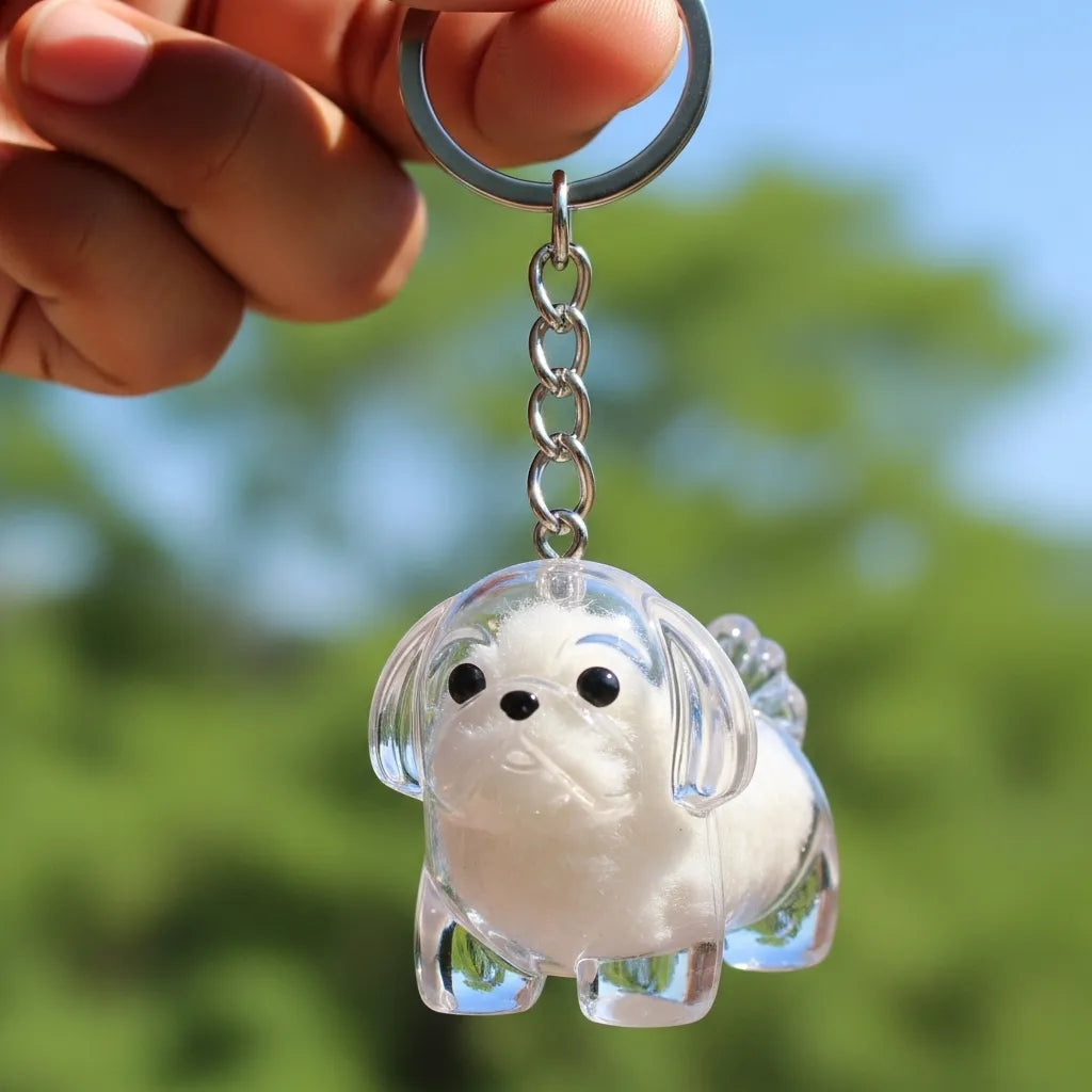 PawCharm | Hondvormige sleutelhanger als aandenken, gepersonaliseerd aandenken aan uw huisdier