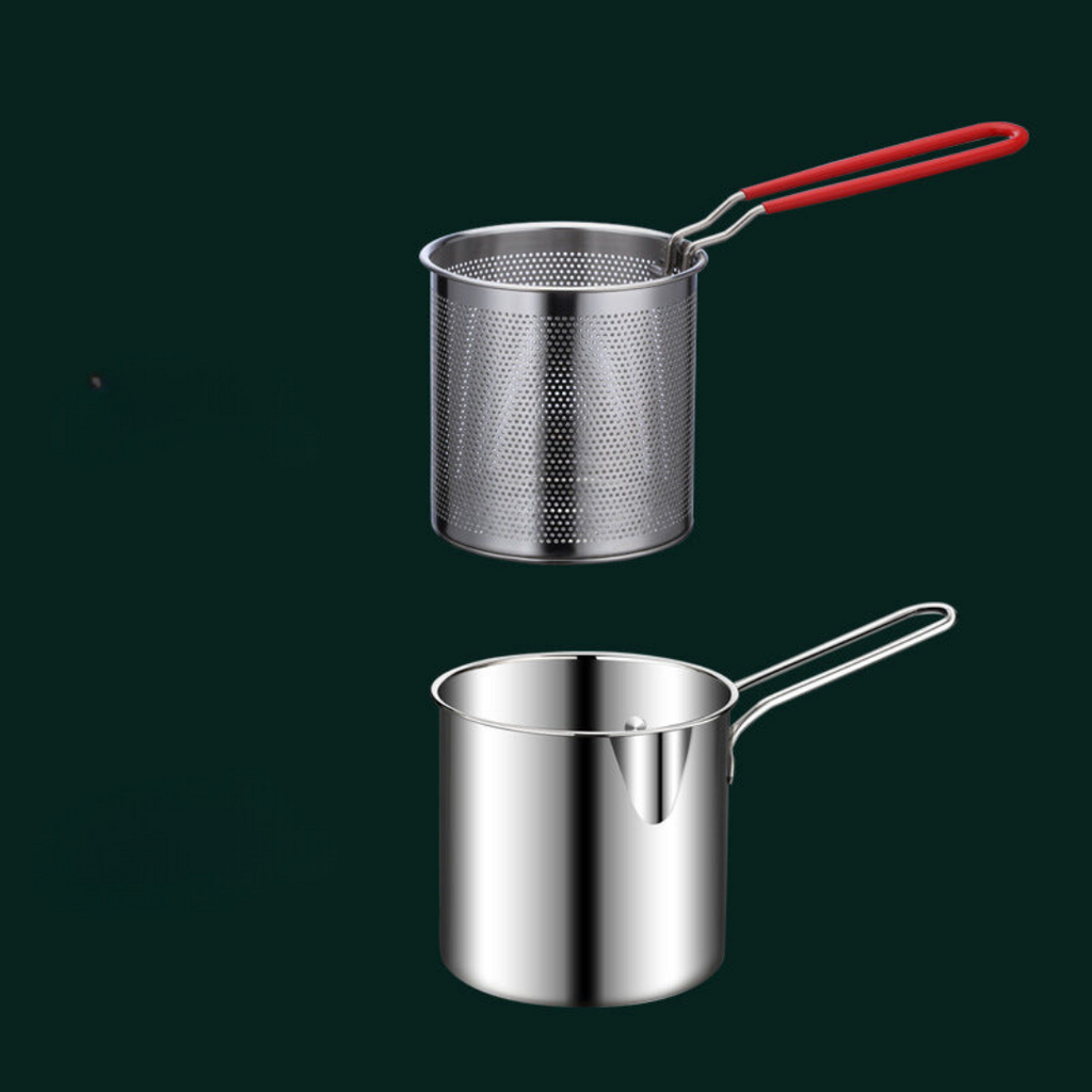 FryPro | Stainless Steel Deep Fryer – 1.2L Oil Capacity, Smart Oil-Saving Design, Pouring Spout