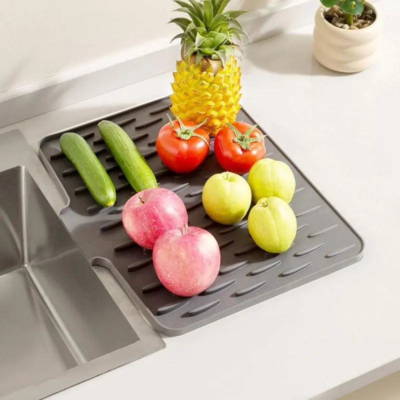 Padelle | Silicone droog- en hittebestendige mat - flexibele antislip onderzetter, BPA-vrije borden droogmat