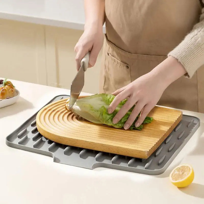 Padelle | Silicone droog- en hittebestendige mat - flexibele antislip onderzetter, BPA-vrije borden droogmat