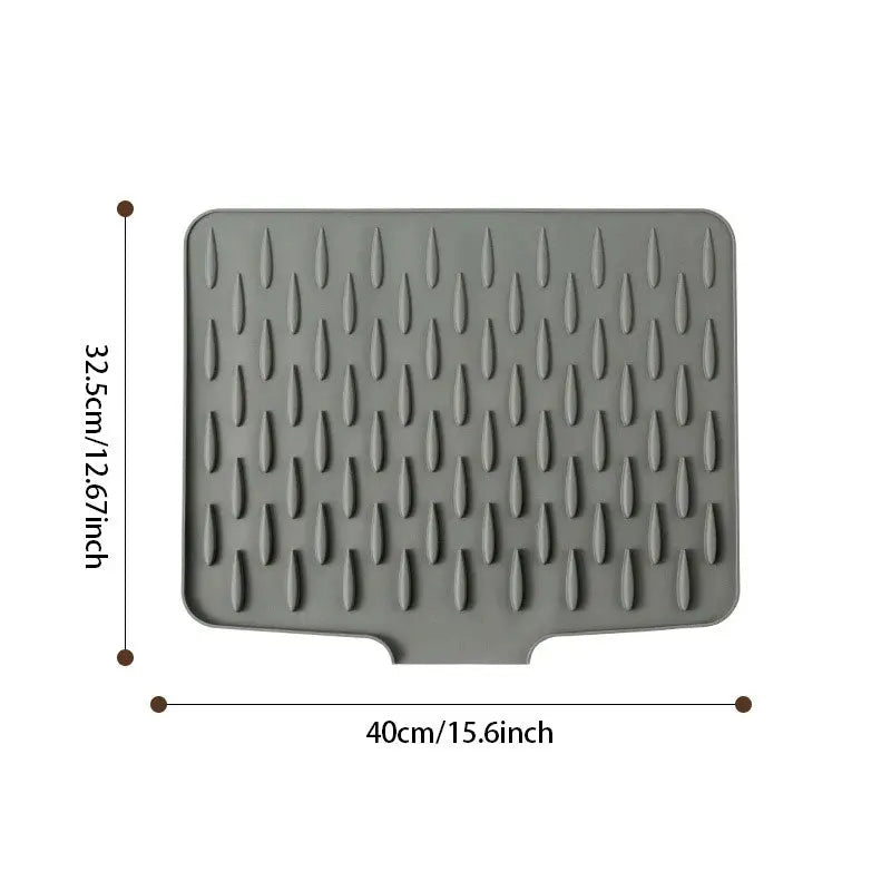 Padelle | Silicone droog- en hittebestendige mat - flexibele antislip onderzetter, BPA-vrije borden droogmat