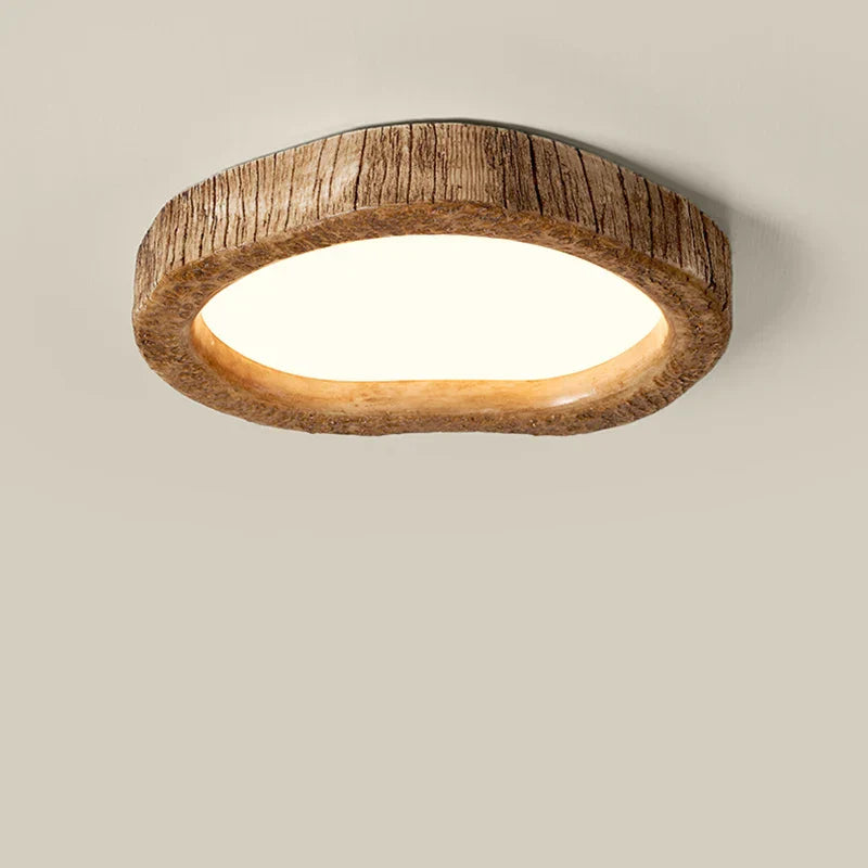 LogLustre | Betoverende Rustieke Log LED Plafondlamp