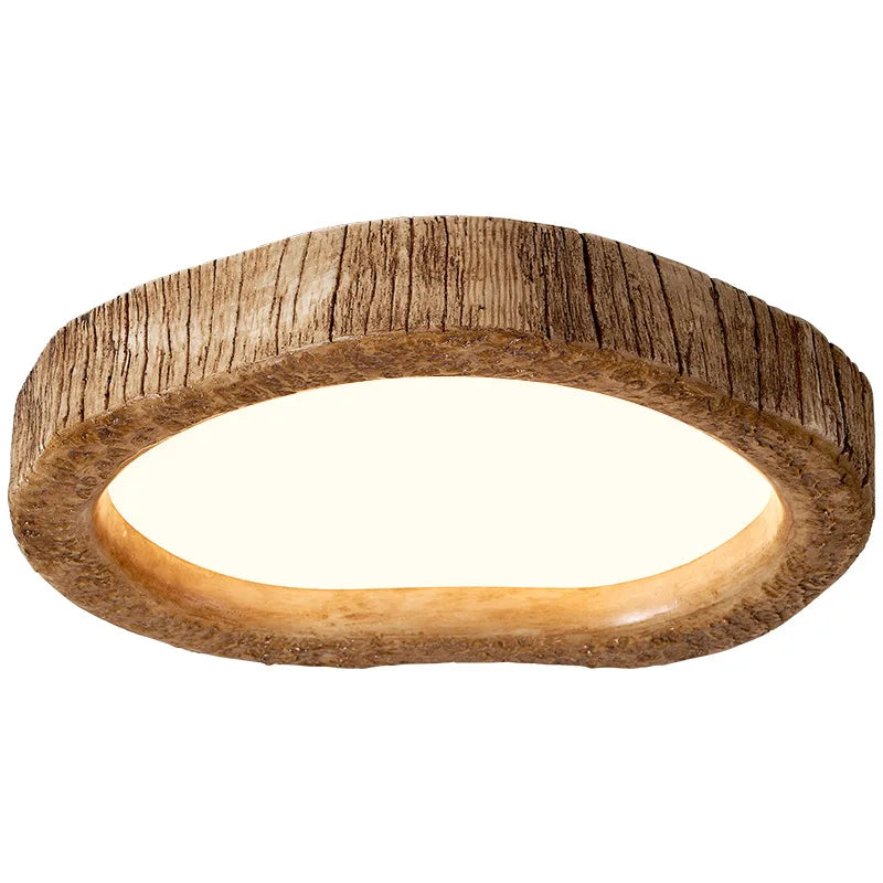 LogLustre | Betoverende Rustieke Log LED Plafondlamp